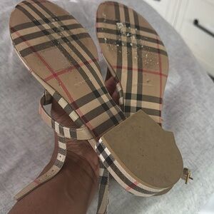 Burberry Women's Beige Check Sandals